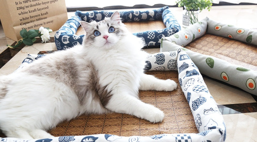 Multi-Color Into Cute Fashion Styles, Summer Pet Cooling Ice Mat, Square Cool Cat Litter