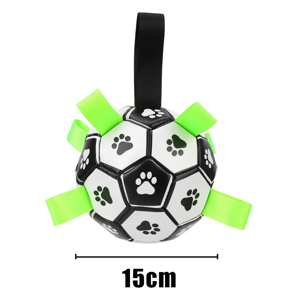 Interactive Pet Football Toys With Grab Tabs Dog Bite Chew Balls Pets Accessories Puppy Outdoor Training Soccer 15cm