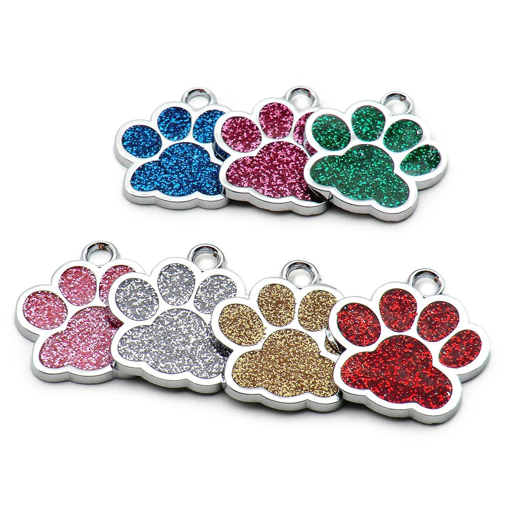 Paw Blank Decoration Color Dog Pet Id Tags