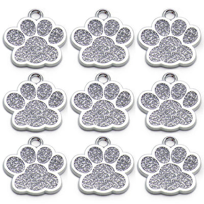 Paw Blank Decoration Color Dog Pet Id Tags