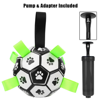 Interactive Pet Football Toys With Grab Tabs Dog Bite Chew Balls Pets Accessories Puppy Outdoor Training Soccer 15cm