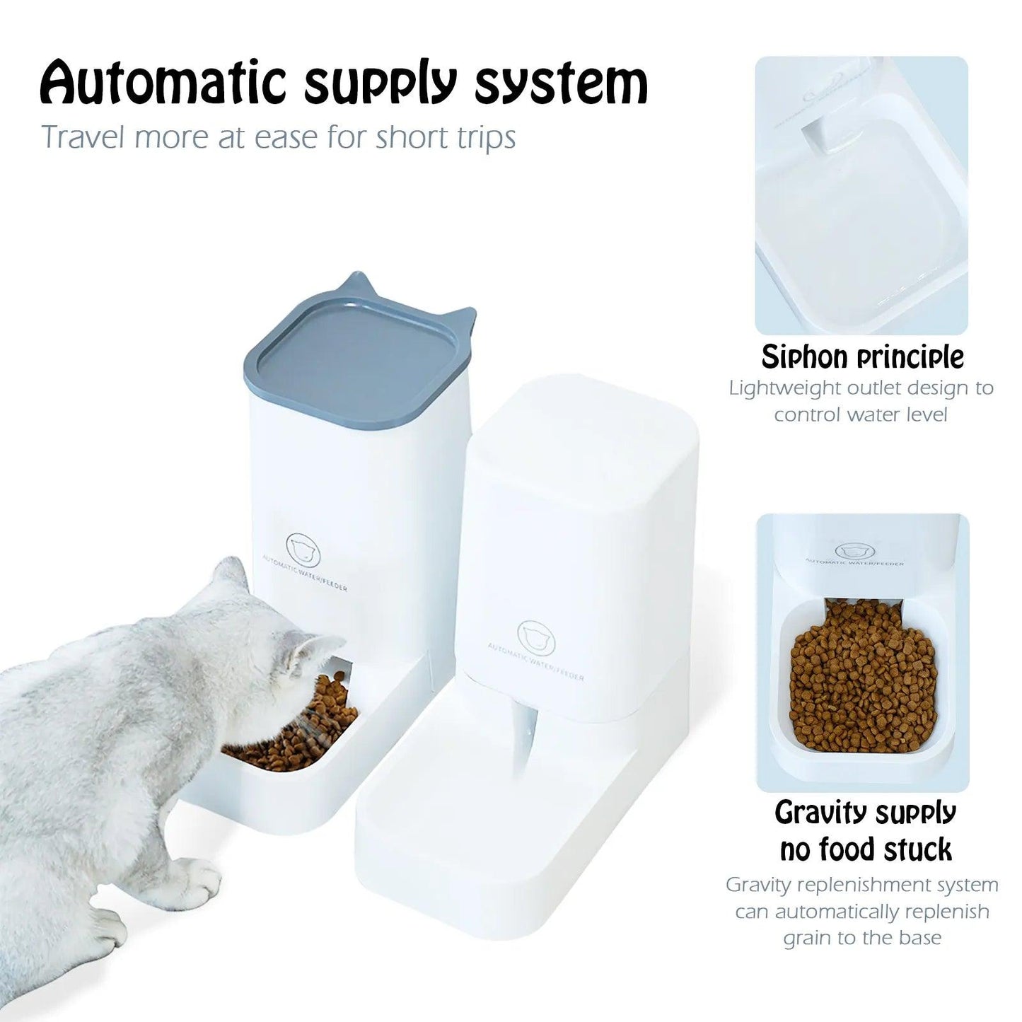 Automatic Pet Feeder and Water Dispenser 3.8L - chloespetshop