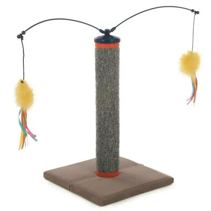 Spin Carpet Cat Scratching Post with Interactive Spinning Wand - chloespetshop