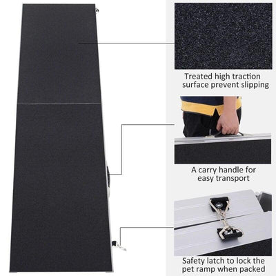 96" Dog Ramp Portable Bi-Fold - chloespetshop