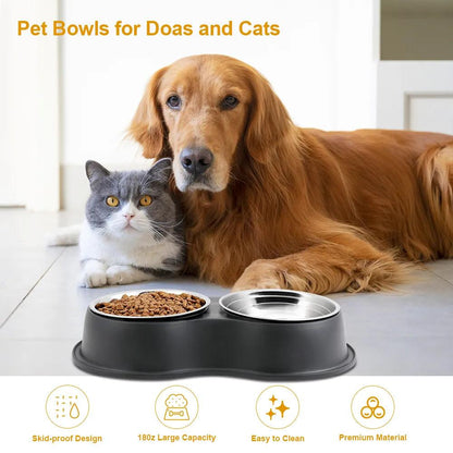 Double Dog Bowl Stainless Steel - chloespetshop