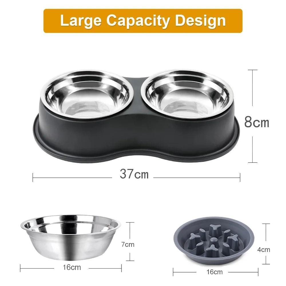 Double Dog Bowl Stainless Steel - chloespetshop