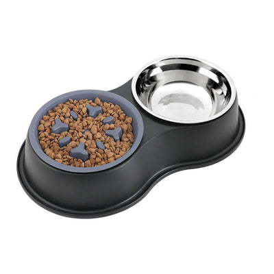 Double Dog Bowl Stainless Steel - chloespetshop
