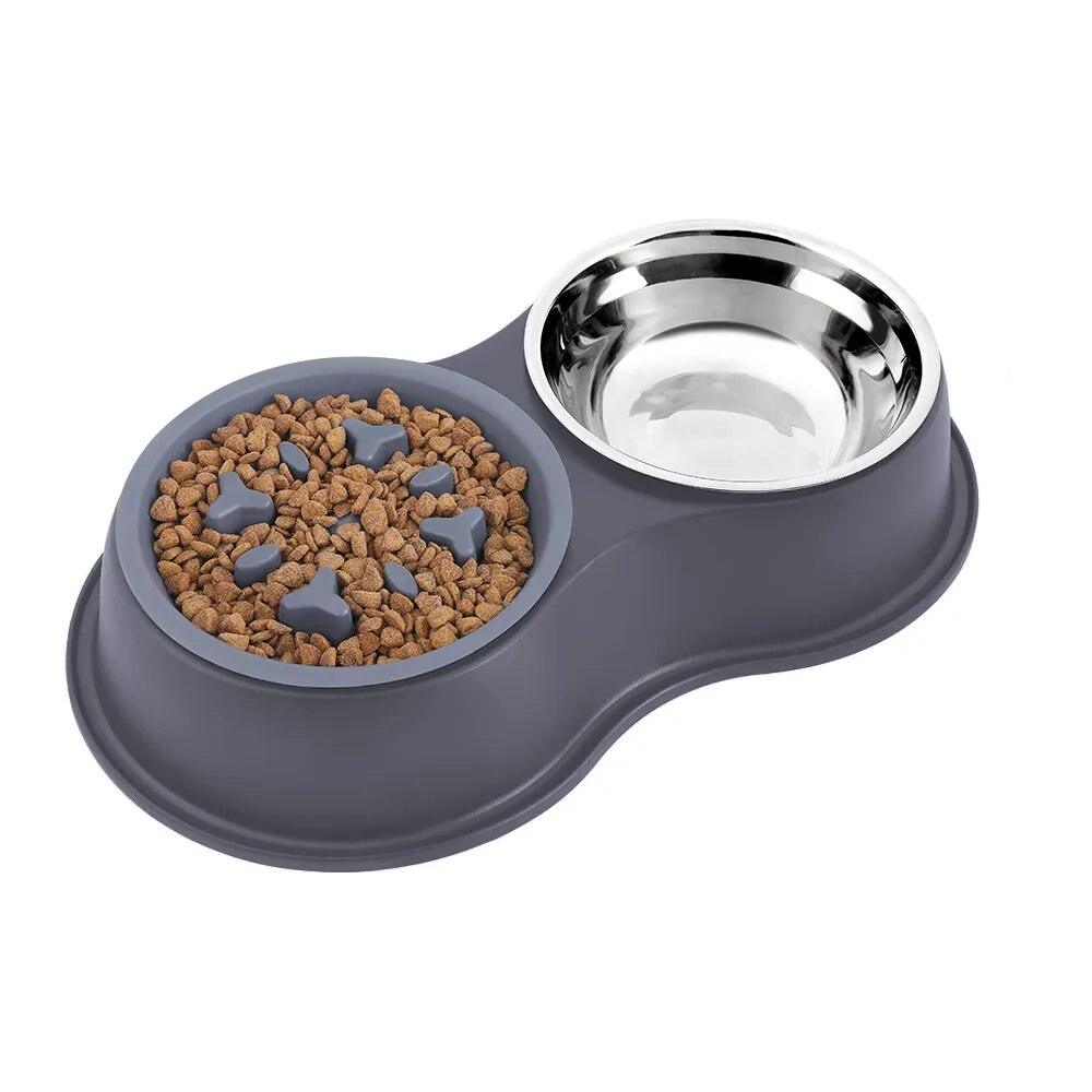 Double Dog Bowl Stainless Steel - chloespetshop