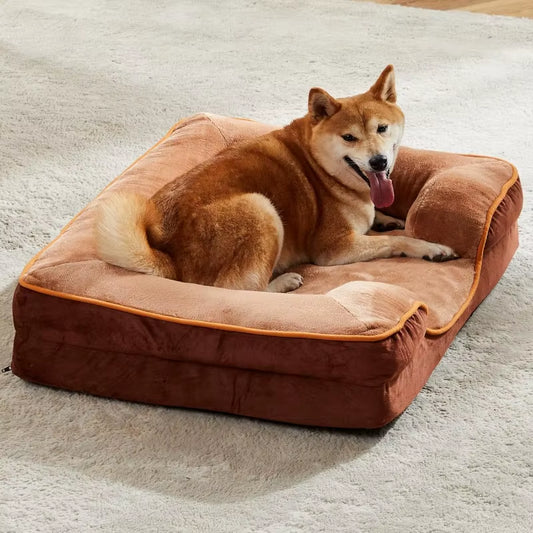 Orthopedic Dog Bed, Memory Foam Puppy Sleeping Sofa for Extra Large Pets with Washable Removable Cover Non-Slip Base