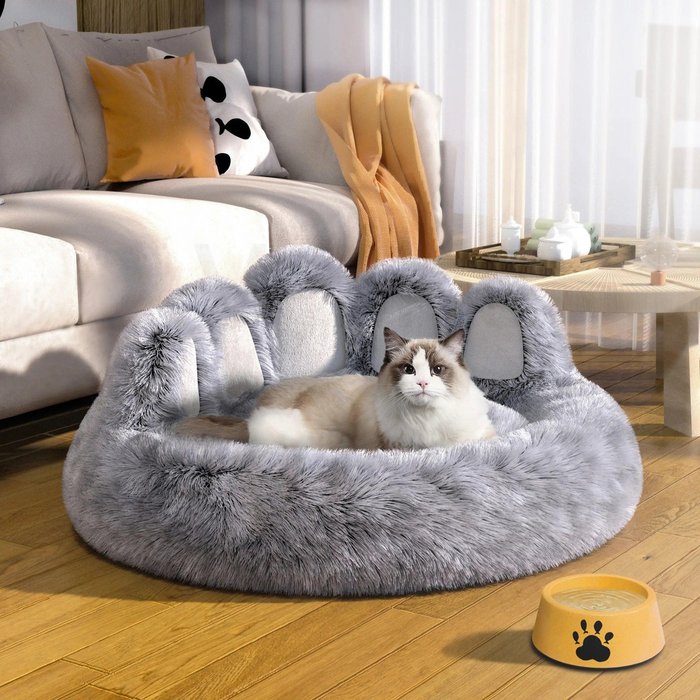 Fluffy Plush Dog Bed - chloespetshop