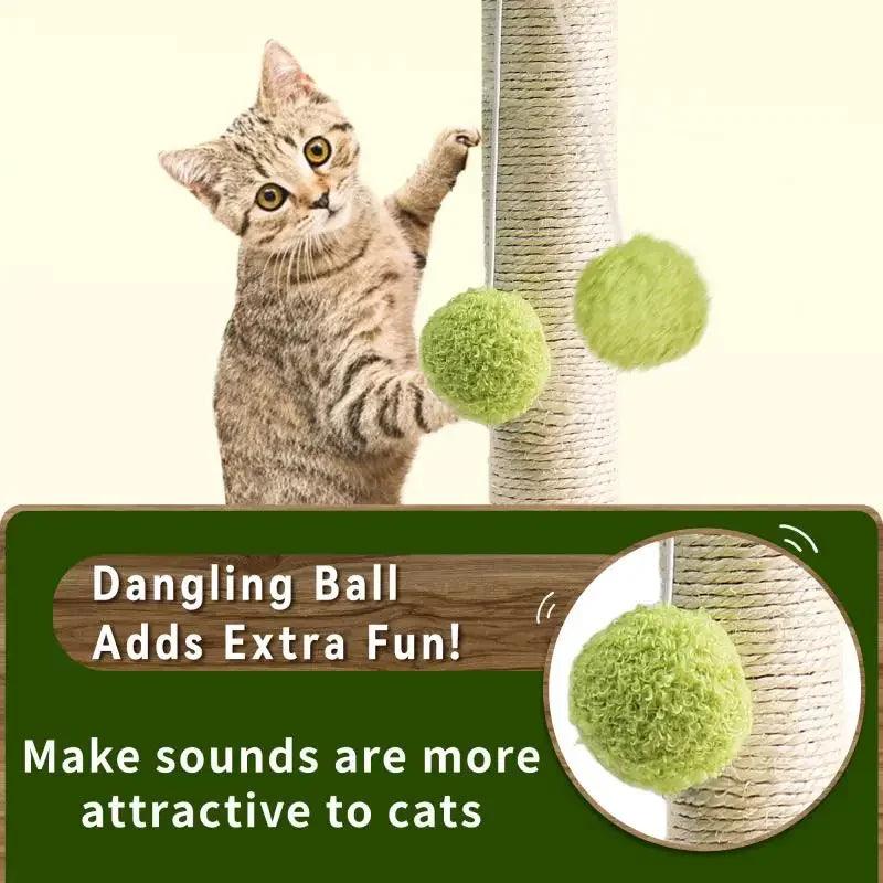 Green Leaves Cat Scratching Post - chloespetshop