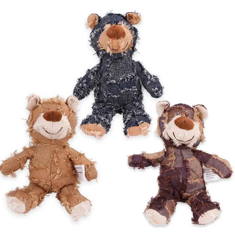 Patchwork Bear Plush Toys - chloespetshop