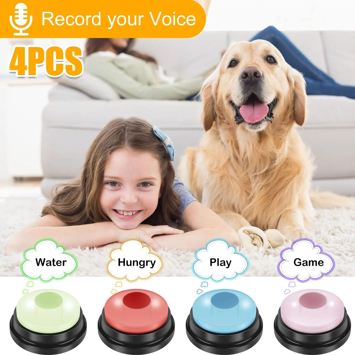 Pet Communication Buttons 4Pcs - chloespetshop