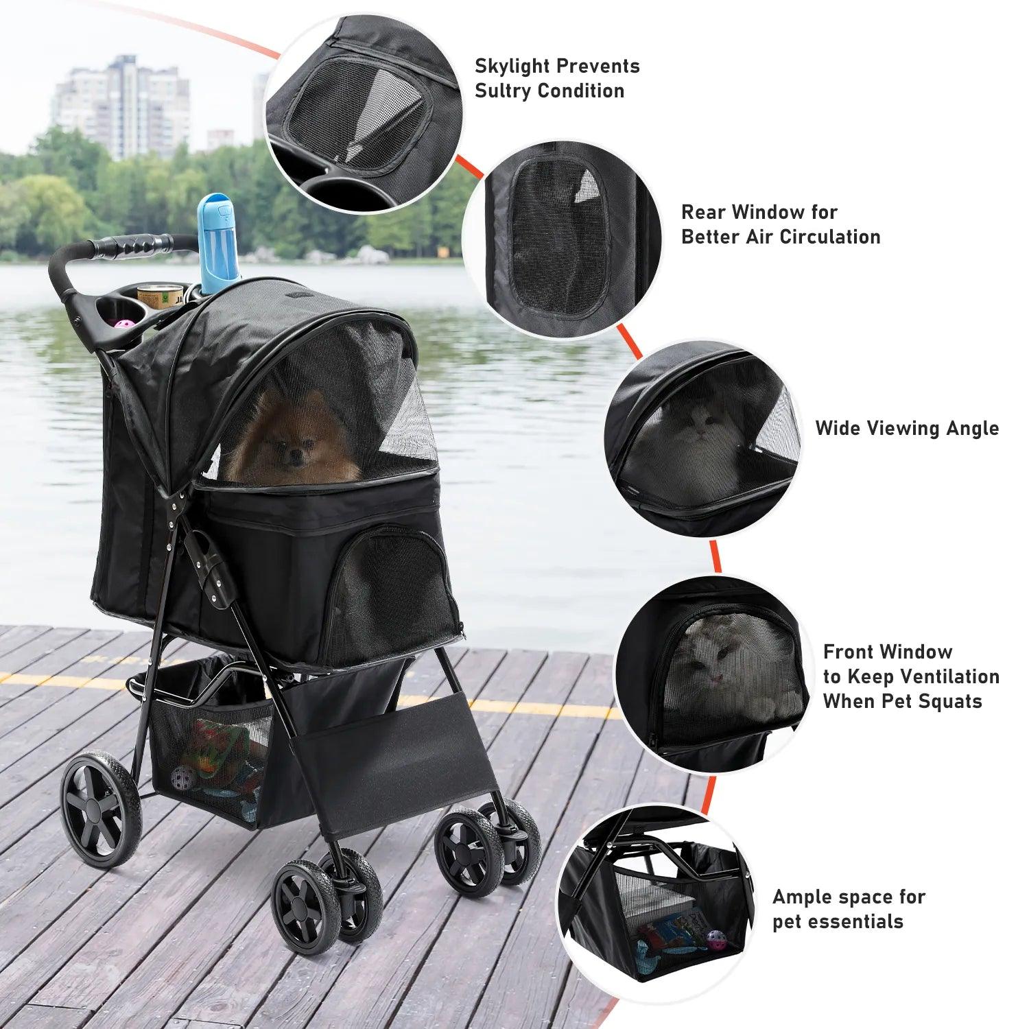 Pet Stroller Fold-Able - chloespetshop