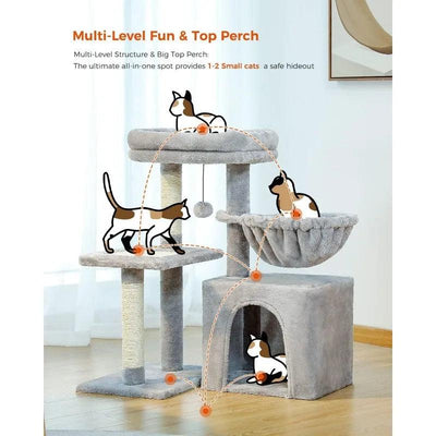 Small Cat Tree With Scratching Posts - chloespetshop