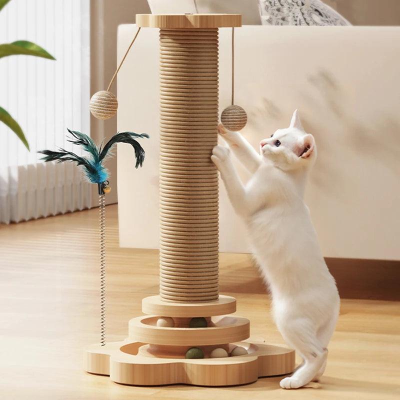 Solid Wood Cat Scratching Post - chloespetshop