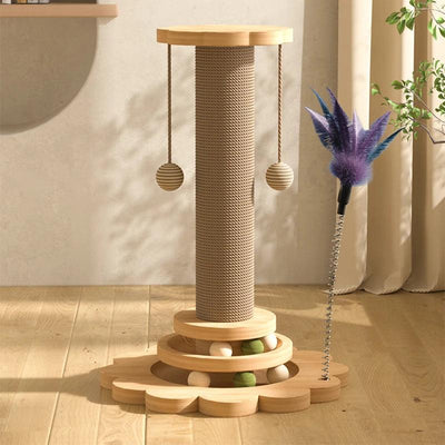 Solid Wood Cat Scratching Post - chloespetshop