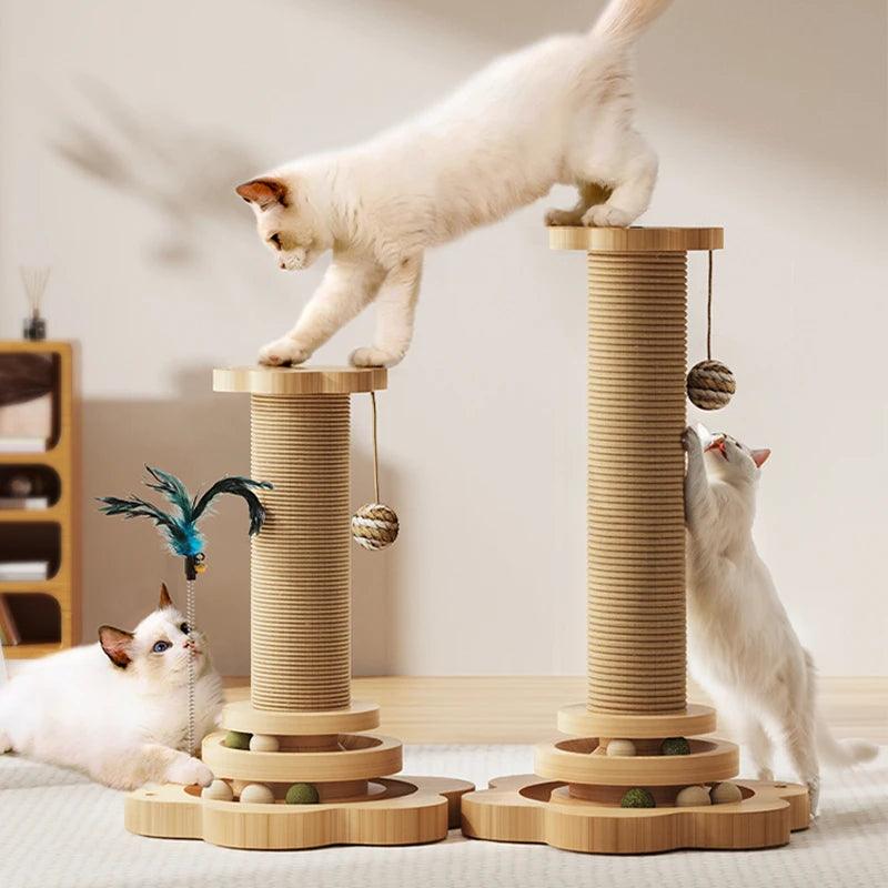 Solid Wood Cat Scratching Post - chloespetshop