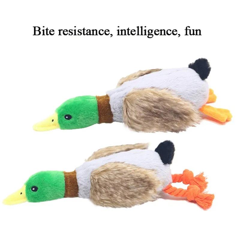 Squeaky Duck Shaped Chew Toy - chloespetshop