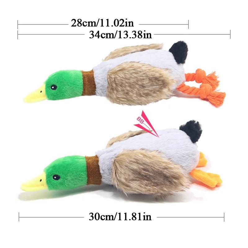 Squeaky Duck Shaped Chew Toy - chloespetshop