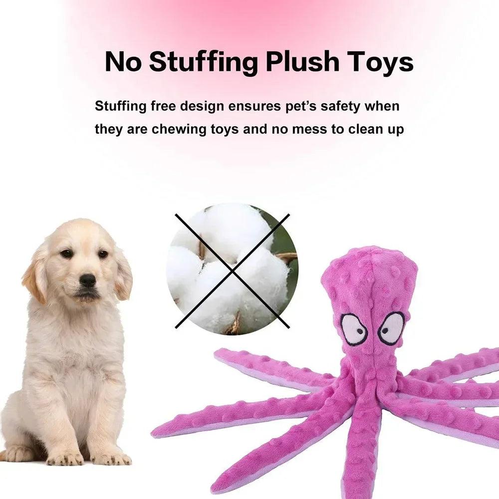 Squeaky Octopus Dog Chew Toy - chloespetshop