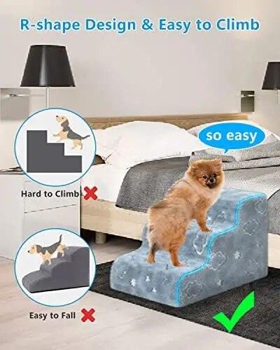 Three Step Stairs for High Beds and Couches - chloespetshop