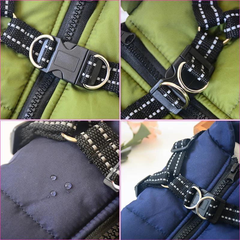 Winter Dog Jacket With Harness - chloespetshop